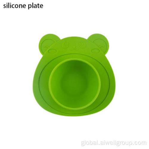 Weaning Suction Bowls Baby Silicone Cartoon Creative Bear Plate Factory